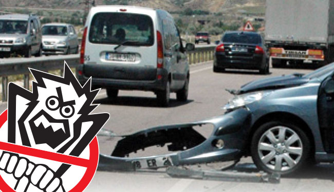 1 yılda 583 trafik kazası