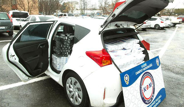 10 bin paket kaçak sigara yakalandı