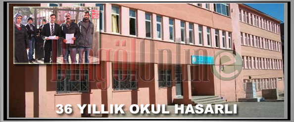 36 yıllık okul hasarlı