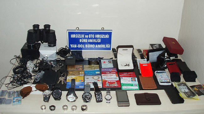 38 parça çalıntı eşya ele geçirildi