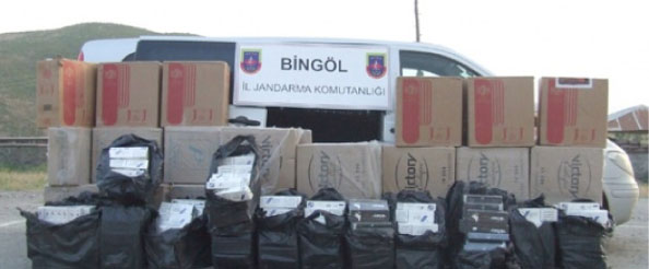 5 bin paket kaçak sigara ele geçirildi