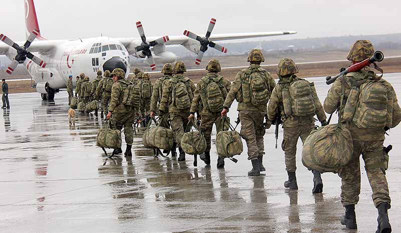 200 asker Afrin`e uğurlandı