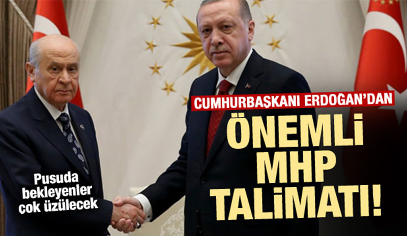 Cumhurbaşkanı Erdoğan`dan önemli MHP talimatı!