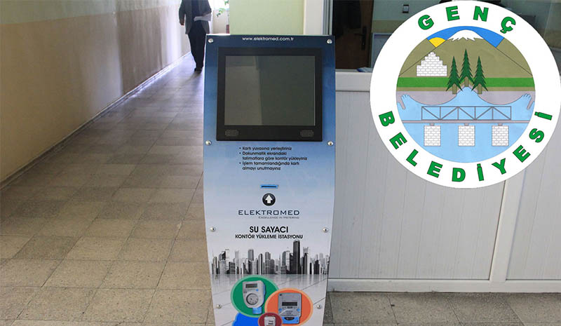 Genç`te, Su Sayaçları Kredi Yükleme Noktası Kuruldu