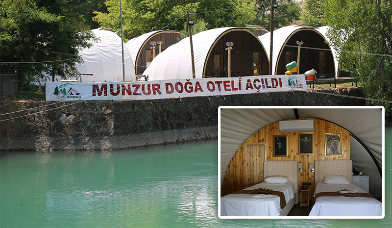 Tunceli`de çadır kamp oteli açıldı