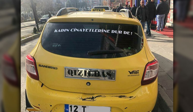 Taksiciden anlamlı yazı