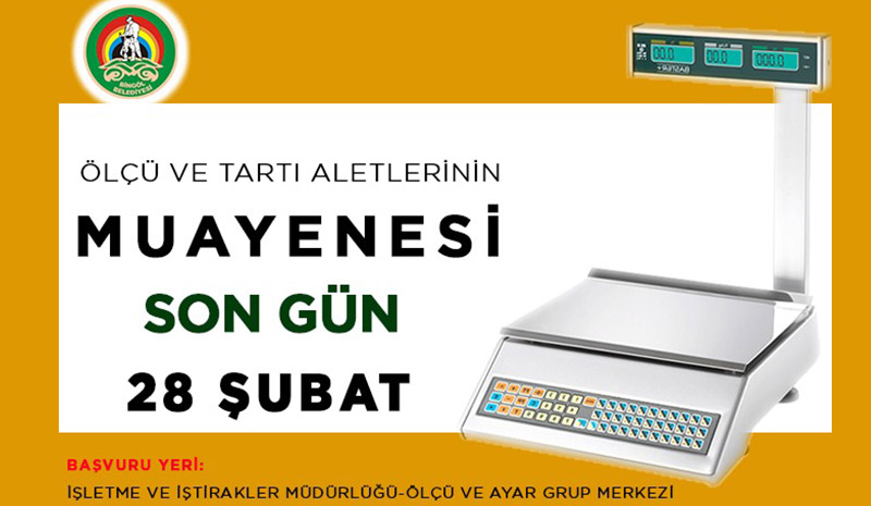 Ölçü aletleri için son başvuru 28 Şubat