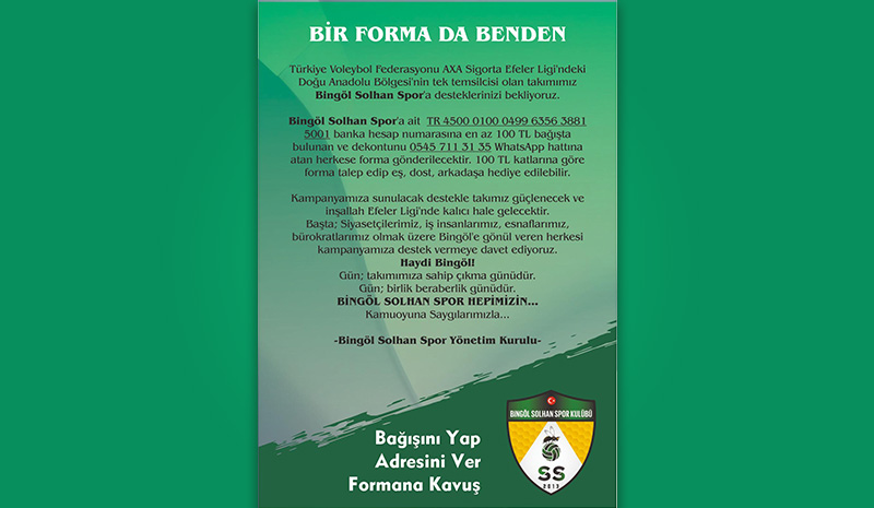 `Bir forma da benden` kampanyası