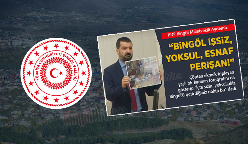 Valilik: `Aydemir`in sözleri gerçeği yansıtmamaktadır`