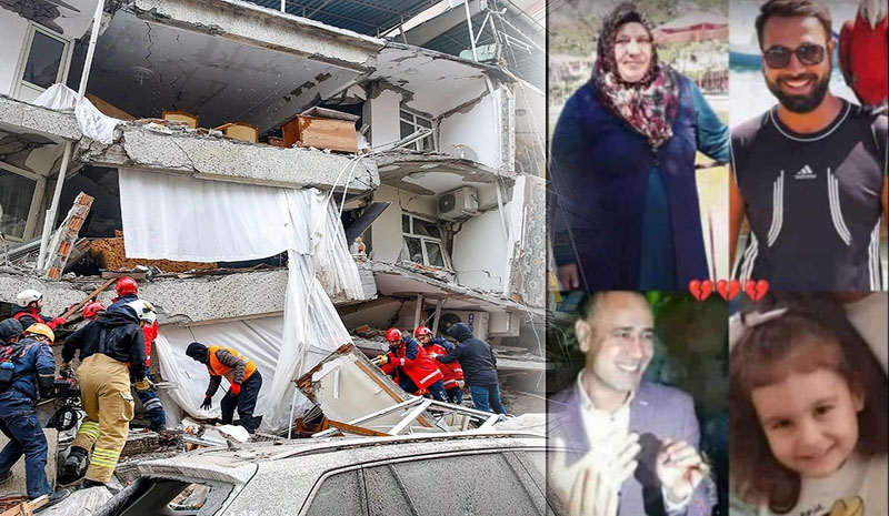 Aile ziyaretinde depreme yakalandılar! 4 vefat, 3 kişi sağ kurtuldu