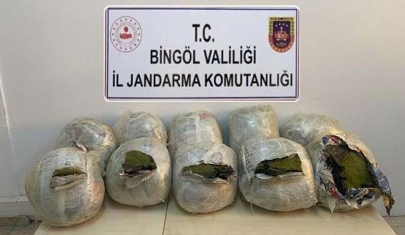 Bingöl`de menfez altına gizlenmiş 59 kilo esrar ele geçirildi