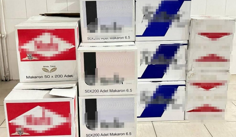 370 bin adet boş makaron ele geçirildi