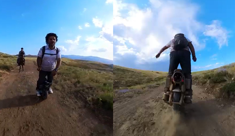 Tek teker ile dörtnala fark attı