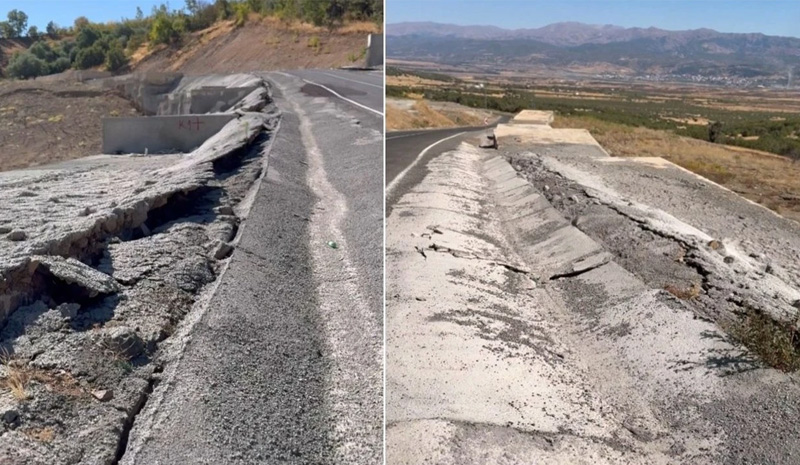 Bingöl`de milyonlar harcanan yol yeniden çöktü!