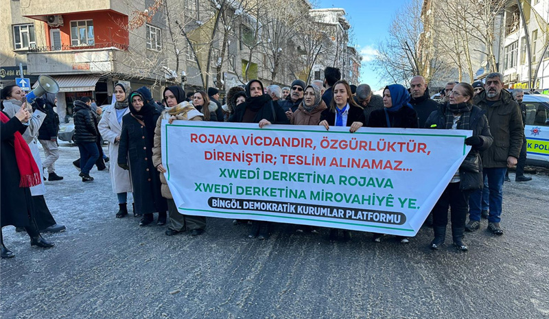 Bingöl`de Rojava Tepkisi