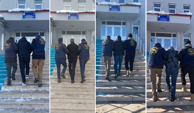 Bingöl`de kesinleşmiş hapis cezası bulunan 6 şüpheli tutuklandı
