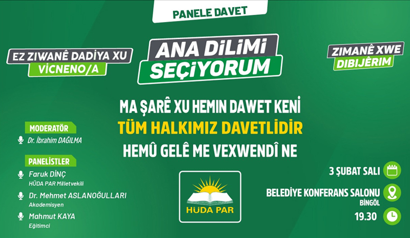 Bingöl`de `Anadilimi Seçiyorum` Paneli