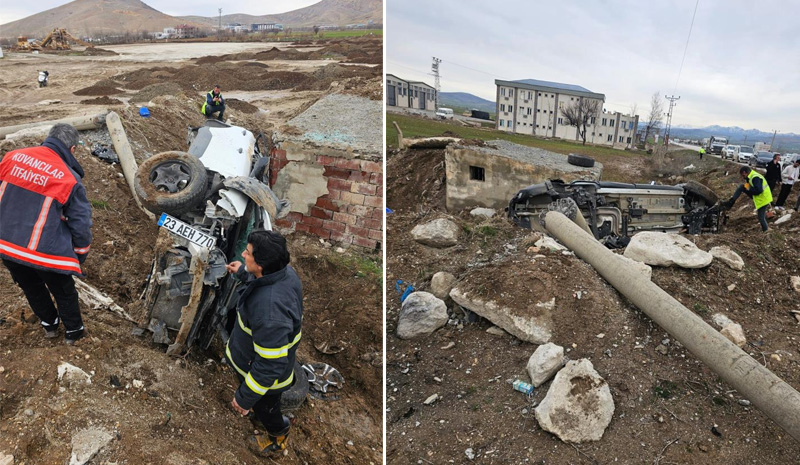 Otomobil aydınlatma direğine çarptı: 2 yaralı