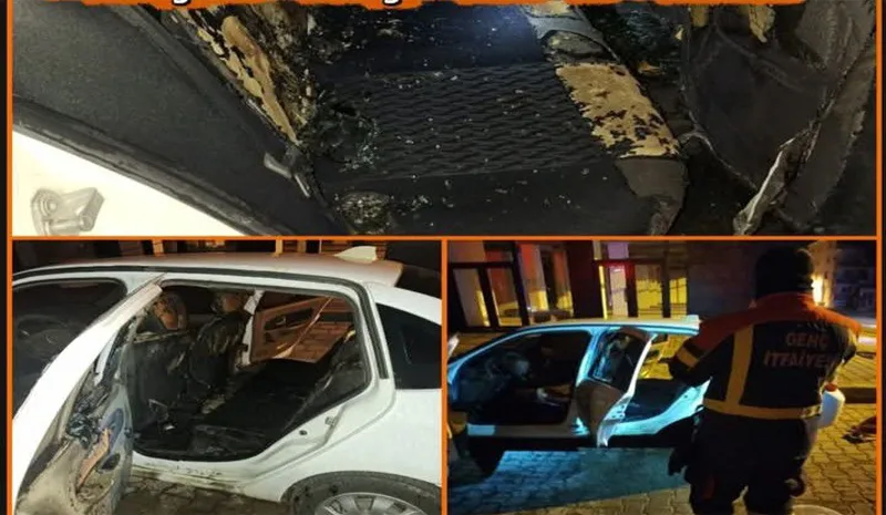 Park Halindeki Otomobil Kundaklandı