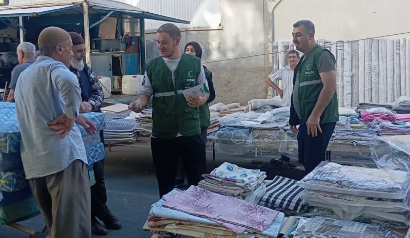 Yeşilay Bingöl`den semt pazarlarında bağımlılıkla mücadele çalışması