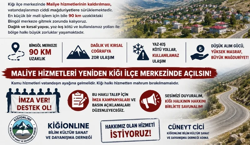 Kiğı`da Mehmet Şimşek`e çağrı!