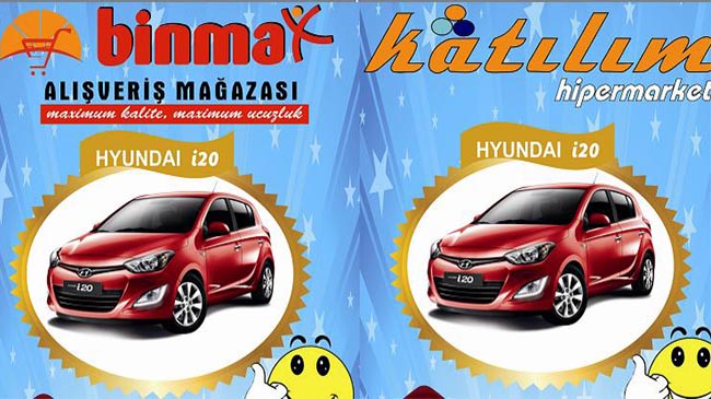 Alışverişte hundai i20 şansı