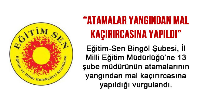 Atamalar yangından mal kaçırırcasına yapıldı