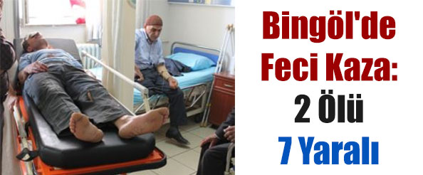 Bingöl`de feci kaza: 2 ölü 7 yaralı