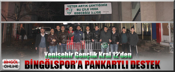 Bingölspor`a pankartlı destek