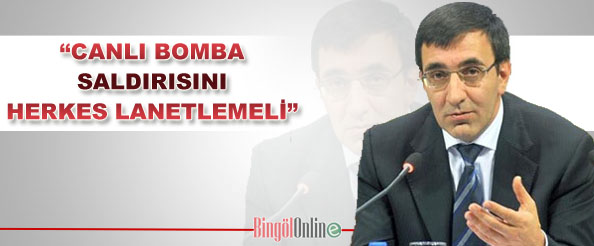 `Canlı bomba saldırısını herkes lanetlemeli`