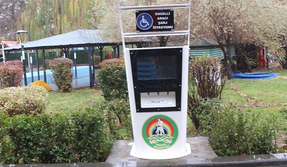 Engelli şarj istasyonları kuruldu