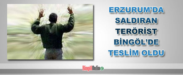 Erzurum`da saldıran terörist bingöl`de teslim oldu