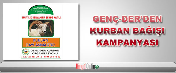 Genç-der`den kurban bağışı kampanyası