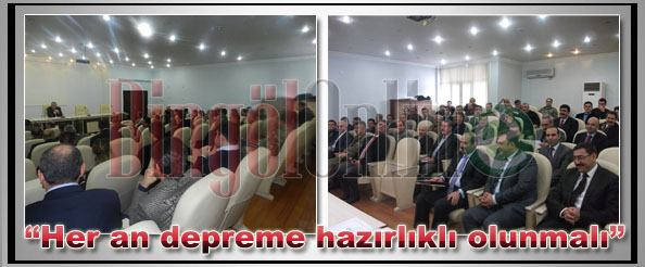 Her an depreme hazırlıklı olunmalı