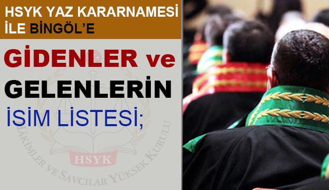 Hsyk yaz kararnamesi ile değişen isimler...