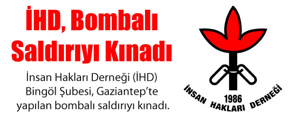 Ihd, bombalı saldırıyı kınadı