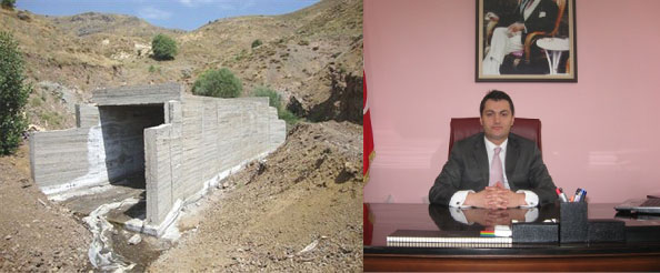 Kiğı`da yol yapım çalışması