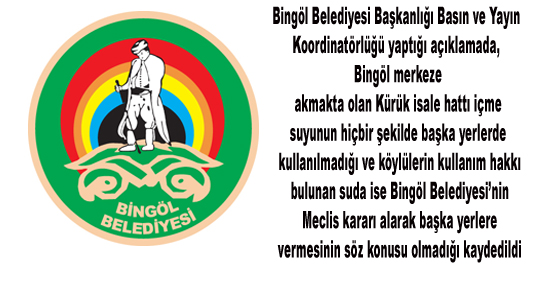 Kürük suyu bingöl`e akıyor