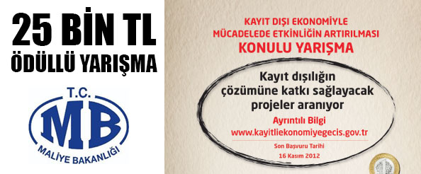 Maliye`den ödüllü yarışma