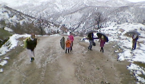 Okul yolu çile oldu