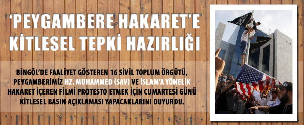 Peygambere Hakarete kitlesel tepki hazırlığı