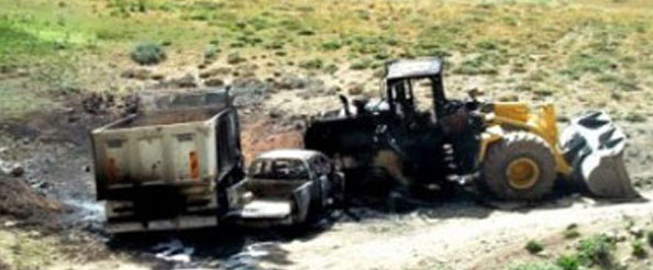 Pkk, 4 iş makinesi yaktı