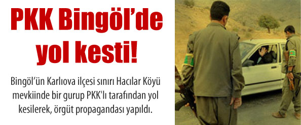 Pkk bingöl`de yol kesti!