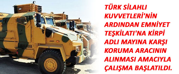 Polise mayın korumalı kirpi