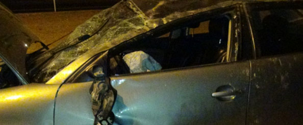 Refüje çarptı: 2 yaralı