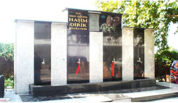 Şehidin anısına çeşme yaptılar