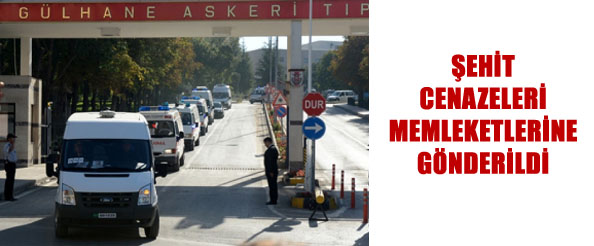 Şehit cenazeleri memleketlerine gönderildi
