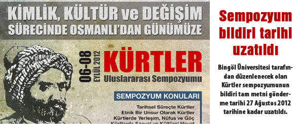 Sempozyumunun bildiri tarihi uzatıldı