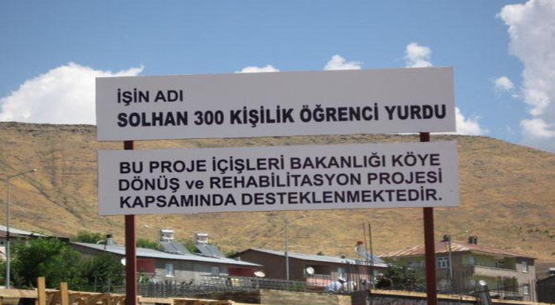 Solhan`a 300 kişilik öğrenci yurdu yapılıyor