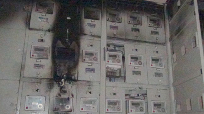 Toki konutlarında yangın